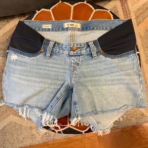 Madewell maternity denim shorts sz 26